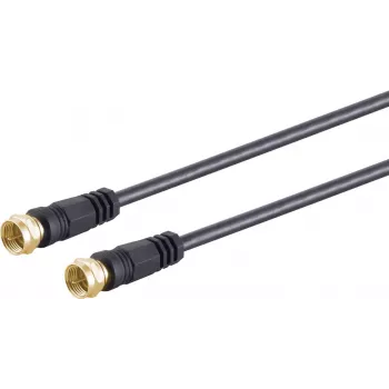 Cable coaxial S/CONN 80097-G-128CP-S 7,5 m tipo F negro