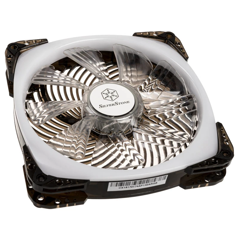 SILVERSTONE SST-AP142-ARGB ventilador ARGB PWM de 140x140x25 para refrigeración de PC, 140 mm
