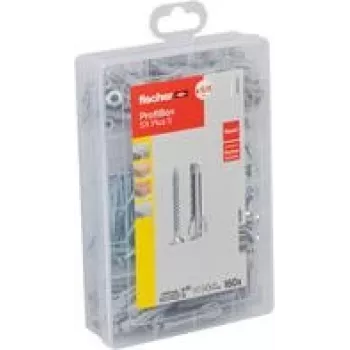 fischer Professional-Box - surtido de tacos y tornillos SX Plus+ S Ø 4,5/5/6/8 mm x 30/40/55 mm (567897)