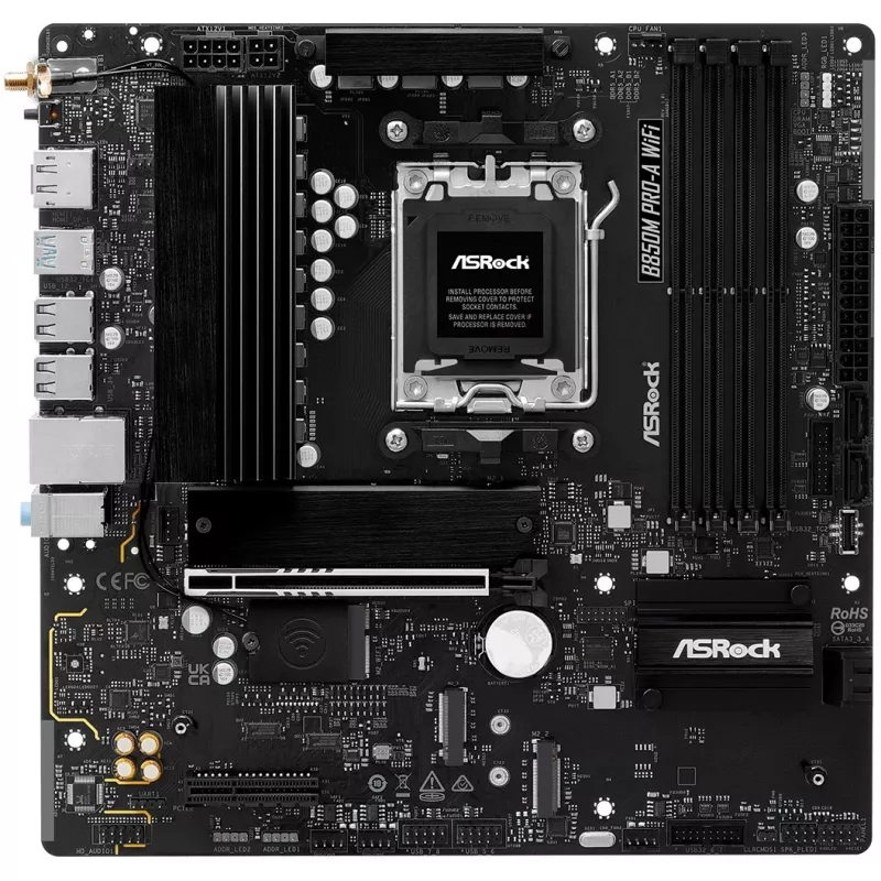 Placa base ASRock B850M Pro-A WiFi micro ATX – AMD B850, socket AM5, DDR5, 4x DIMM, 256 GB, Wi-Fi, 2,5-Gb-LAN