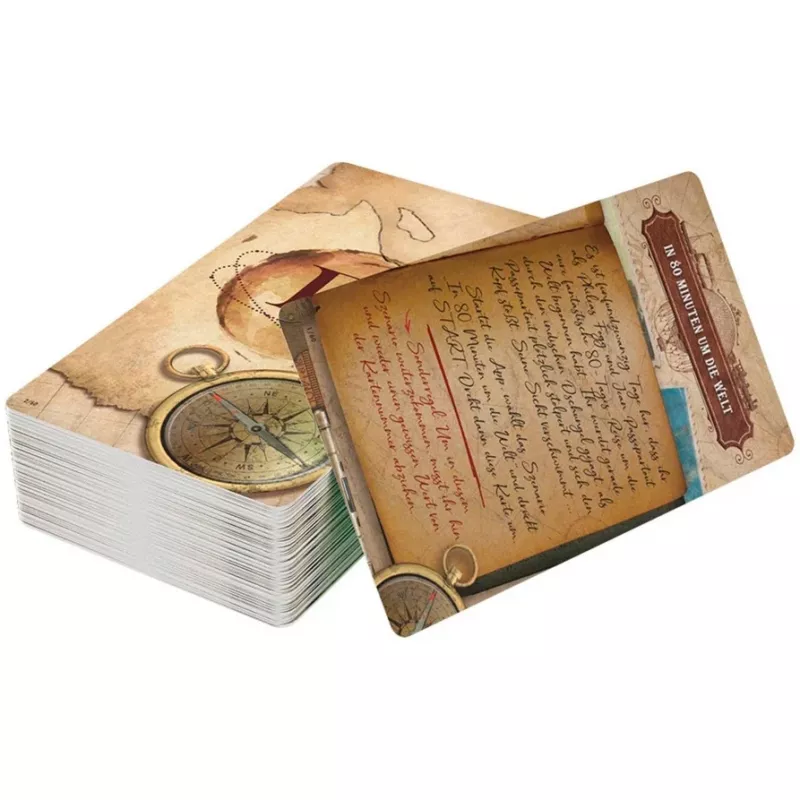 Unlock In 80 Minuten um the world, juego de cartas