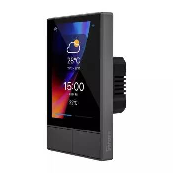 Panel de control inteligente de pared Wi-Fi Sonoff NSPanel negro 120 mm