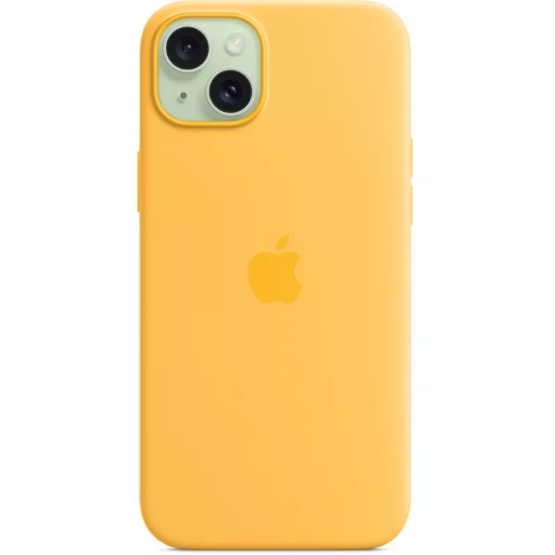 Apple iPhone 15 Plus funda de silicona con MagSafe, Sunshine, MWNF3ZM/A