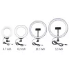 Lámpara LED anular Puluz con trípode ajustable PU391