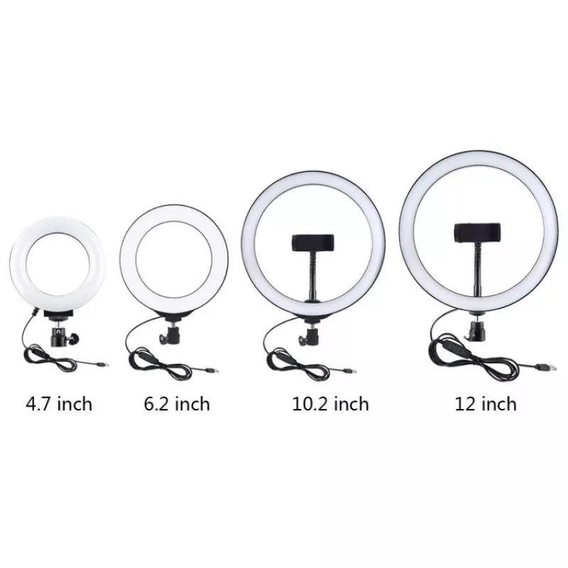 Lámpara LED anular Puluz con trípode ajustable PU391