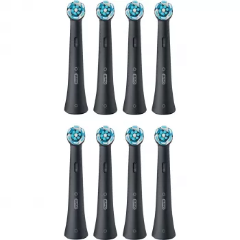 Recambios de cabezales de cepillo de dientes Oral-B IOUR8BK pack de 8, negro