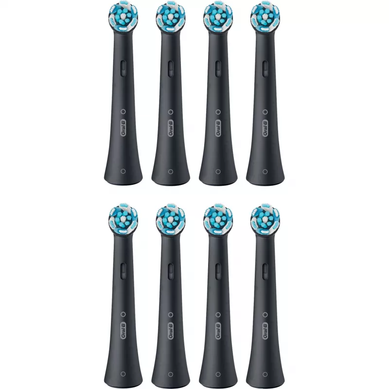 Recambios de cabezales de cepillo de dientes Oral-B IOUR8BK pack de 8, negro
