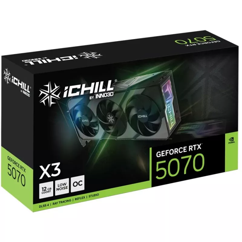 Tarjeta gráfica Inno3D GeForce RTX 5070 Ti 16 GB GDDR7, PCIe 5.0, 256-Bit, 334 mm, 3xDP/1xHDMI