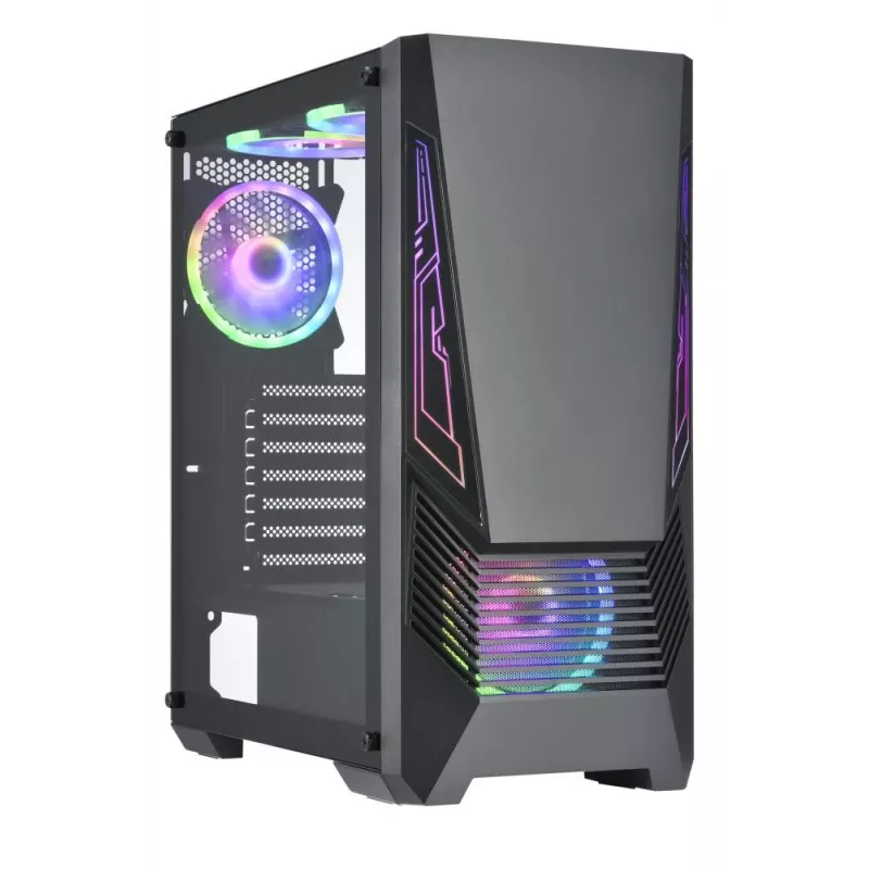 Carcasa | GOLDEN TIGER | Factores de forma de placa base compatibles ATX/micro ATX | Negra | Semitorre | Buffalo M730i | BUFFALOM730I