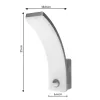 Lámpara de pared LED MACLEAN MCE512 GR con sensor de movimiento, lámpara LED de bajo consumo