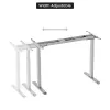 Mesa regulable en altura Up Up Bjorn Gray, tablero L Blanco
