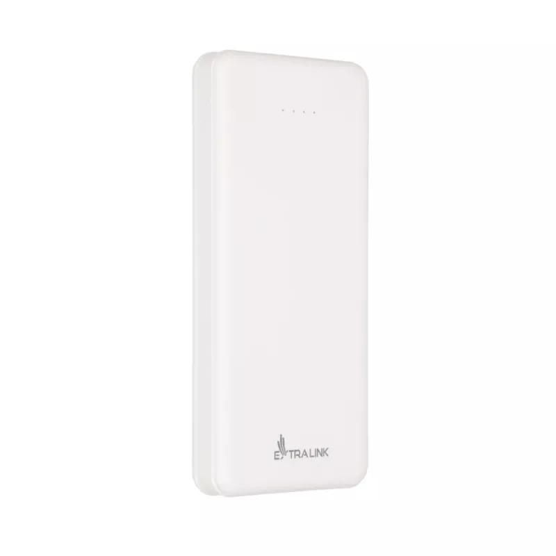 Batería portátil Extralink EPB-078W 10000 mAh blanca, USB-C, salida de 10 W, carga hasta 2 dispositivos