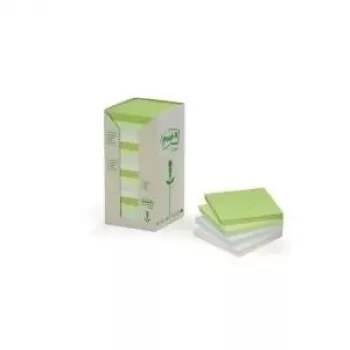 Etiquetas autoadhesivas 3M Post-It 654-1RPT, 76 x 76 mm, 100 uds. (16 hojas)