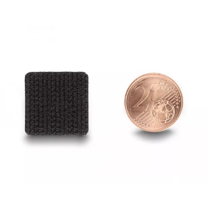 Puntos de velcro DeLOCK cuadrados autoadhesivos, 64 uds., negro