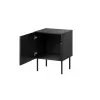 Set de mesitas de noche 2 uds. Cama Meble ISLA 44,5×40×59 cm negro mate MDF/aglomerado