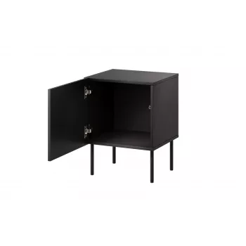 Set de mesitas de noche 2 uds. Cama Meble ISLA 44,5×40×59 cm negro mate MDF/aglomerado