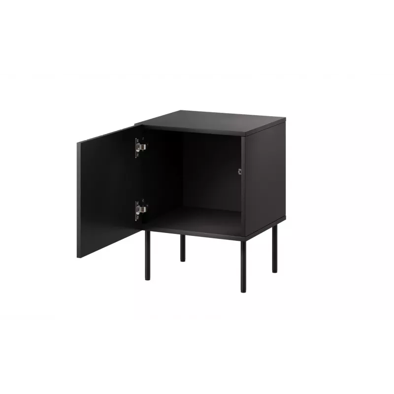 Set de mesitas de noche 2 uds. Cama Meble ISLA 44,5×40×59 cm negro mate MDF/aglomerado