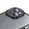 Set de funda transparente con purpurina y cristal templado Baseus para iPhone 14 Plus (negro)
