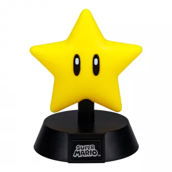 Lámpara de mesa Paladone Super Mario Super Star Icon Light — luz de noche LED decorativa