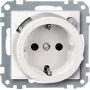Merten System M 233819 inserto de enchufe de seguridad SCHUKO con diferencial, blanco polar brillante