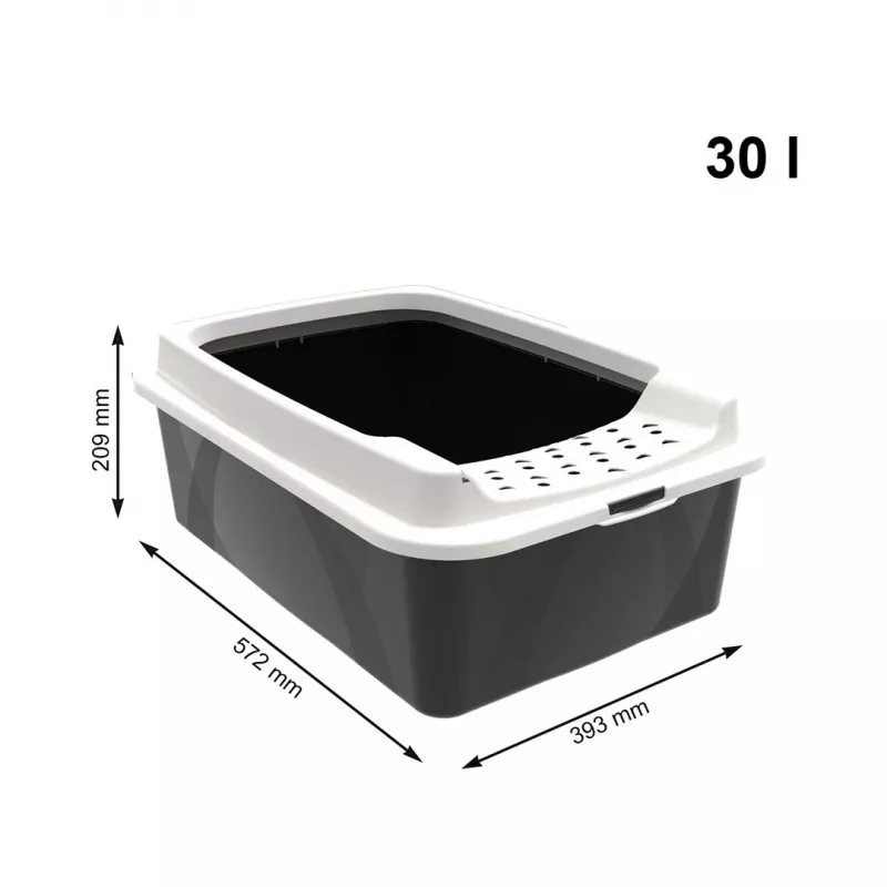 ROTHO Bonnie Eco bandeja sanitaria para gatos, negra