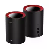 Sistema mesh Cudy M3000 Pack de 2 Dual-Band Wi-Fi 6 2402 Mbit/s Negro Rojo