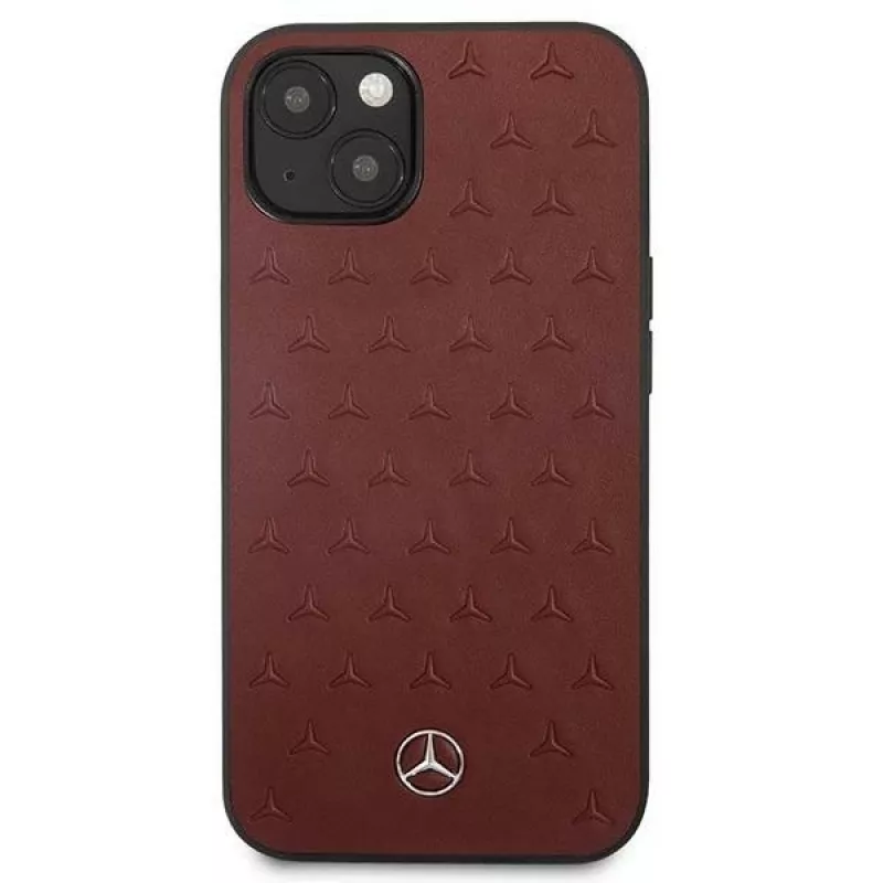 Mercedes MEHCP13SPSQRE iPhone 13 mini 5,4 rojo/rojo carcasa rígida piel patrón de estrella