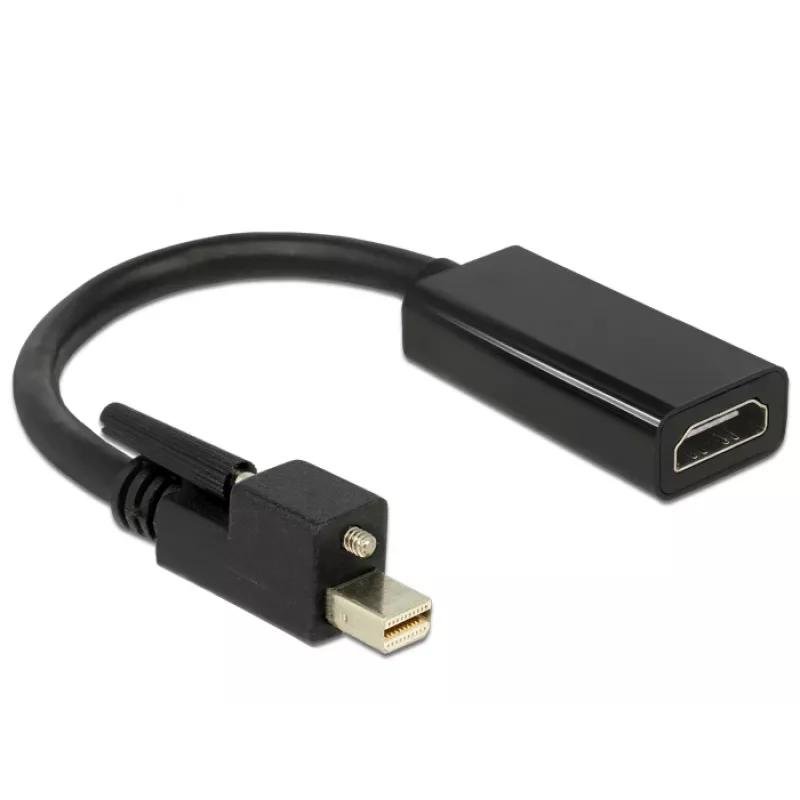 Adaptador de cable de vídeo DeLOCK 62640 Mini DisplayPort a HDMI 0,25 m negro