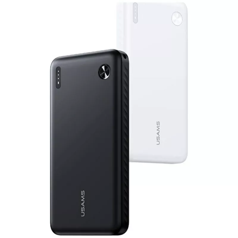 Batería externa usams PB83 10000mAh PD 2×USB-A USB-C blanca