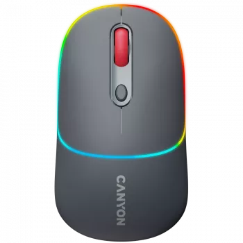 Ratón inalámbrico Canyon MW-22 2 en 1 RGB - gris - Bluetooth/RF - 1.600 dpi - recargable