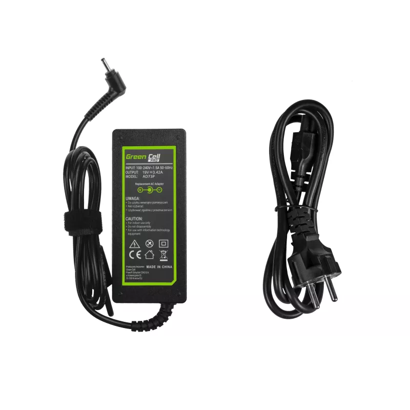 Fuente de alimentación/adaptador Green Cell AD73P interior 65 W negro