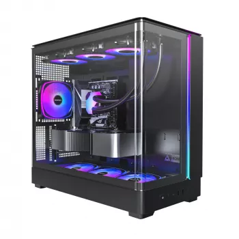 Caja de PC Montech KING 15 PRO negra — Midi-Tower para micro ATX / Mini-ITX