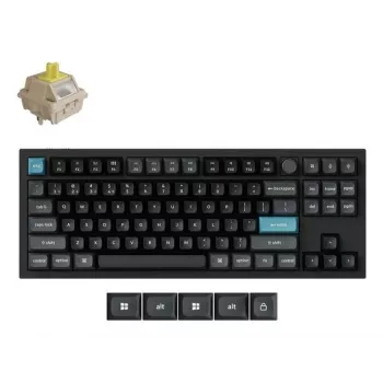 Teclado mecánico Keychron Q3 Ultra 8K — 80% QWERTY, con cable y Bluetooth, RGB, negro
