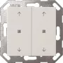 Tecla de interruptor de pared Gira Pulsador basculante KNX 2f Blanco puro 517403 — tecla KNX 2 canales, blanco