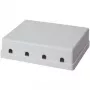 LogiLink - Caja de instalación superficie de red - blanco - 4 puertos