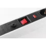 Regleta de enchufes S/CONN 09-20565 1,5 m 6 tomas AC para interior Negro Blanco