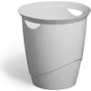 Papelera redonda de plástico gris Durable 776010