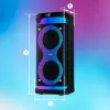 Altavoz portátil MANTA SPK0601B100, 100 W, Bluetooth, karaoke, micrófono inalámbrico, batería, ecualizador, iluminación disco