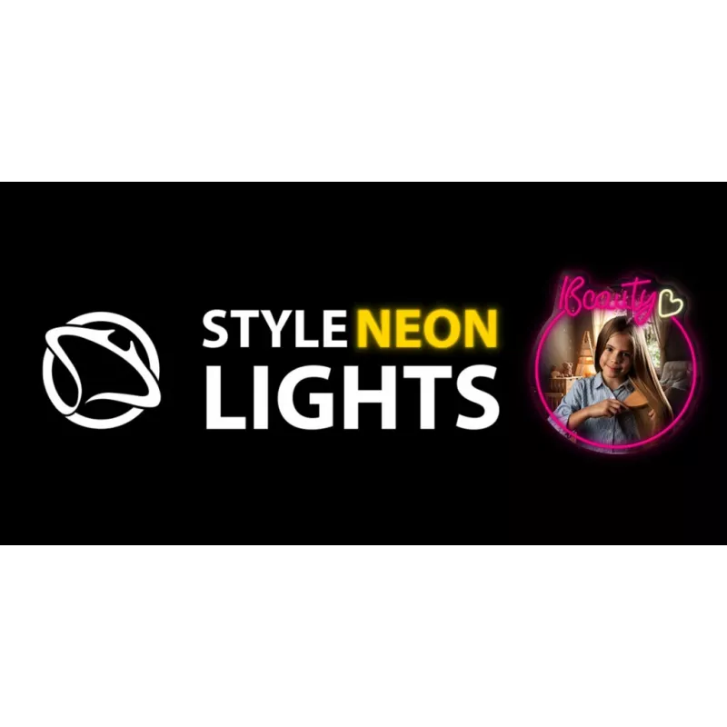 Luz LED de neón para espejo MANTA MASNL130PK Style Neon Lights BEAUTY, acento rosa, iluminación decorativa para espejo