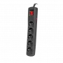 Regleta de enchufes ARMAC R5 — 5 tomas, cable de 5 m, negra