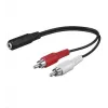 Cable de audio Microconnect AUDALH02 0,2 m 2 x RCA 3,5 mm rojo