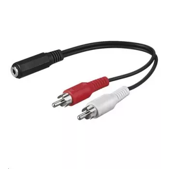 Cable de audio Microconnect AUDALH02 0,2 m 2 x RCA 3,5 mm rojo