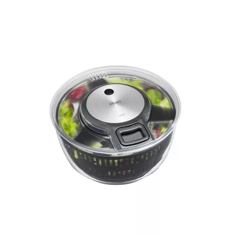 Centrifugadora de ensaladas GEFU Speedwing 28150 — bol transparente de 5 L, funcionamiento por botón, carcasa de plástico