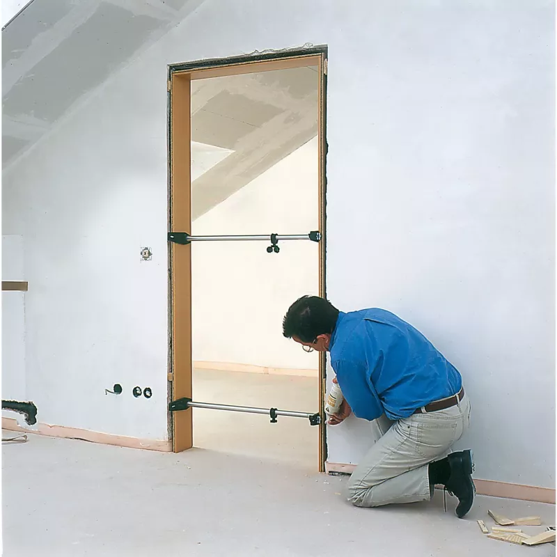 Soporte de montaje para marcos de puertas Bessey TMS altura regulable de acero robusto