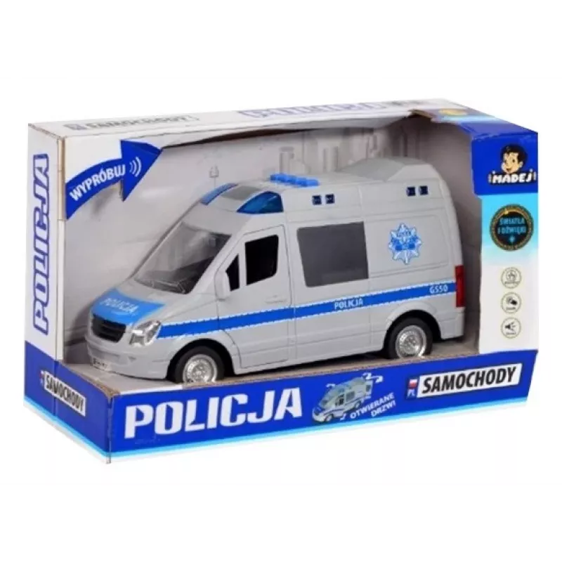 Juguete mecánico Madej modelo 075007 — policía con sonido, mecanismo de cuerda