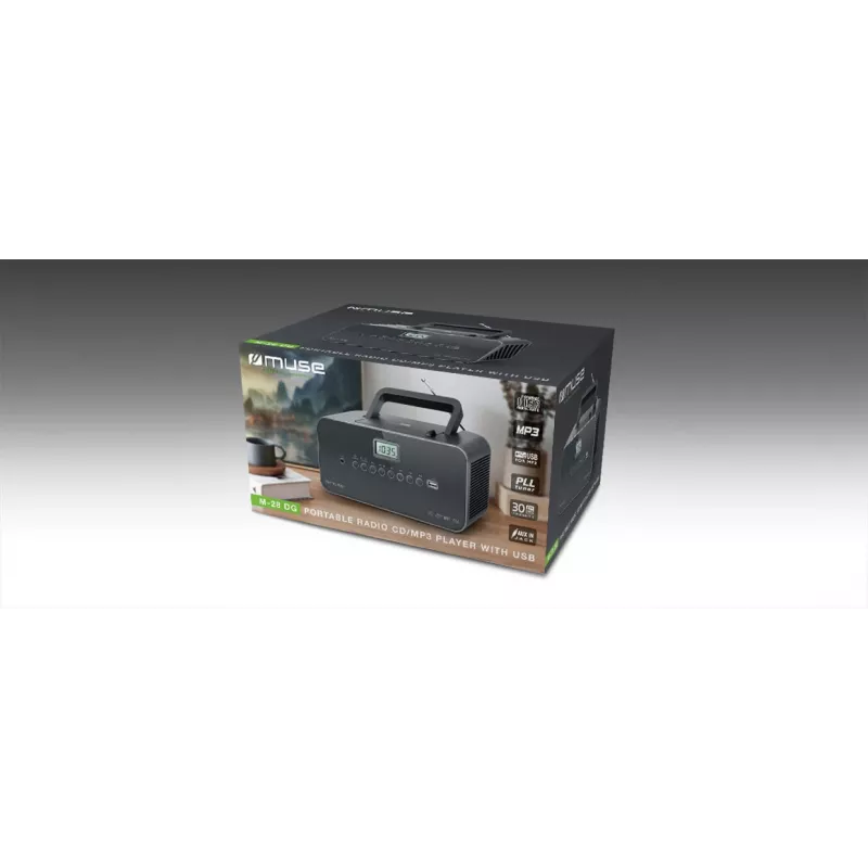 Muse M-28 DG reproductor de CD portátil negro
