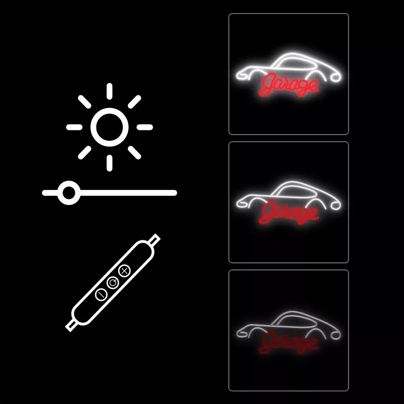 Luz de neón decorativa MANTA SNL95WH blanco-rojo — iluminación bicolor estilo neón
