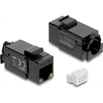 Delock 86609 módulo Keystone hembra RJ45 Cat.6A UTP con LED PoE