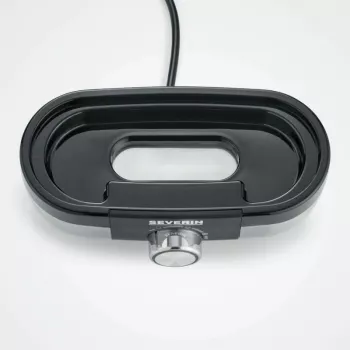 Huevera Severin EK 3163 3 huevos negra acero inoxidable transparente
