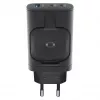 Cargador móvil RealPower 450476 batería portátil, smartwatch, tablet negro AC carga inalámbrica carga rápida interior